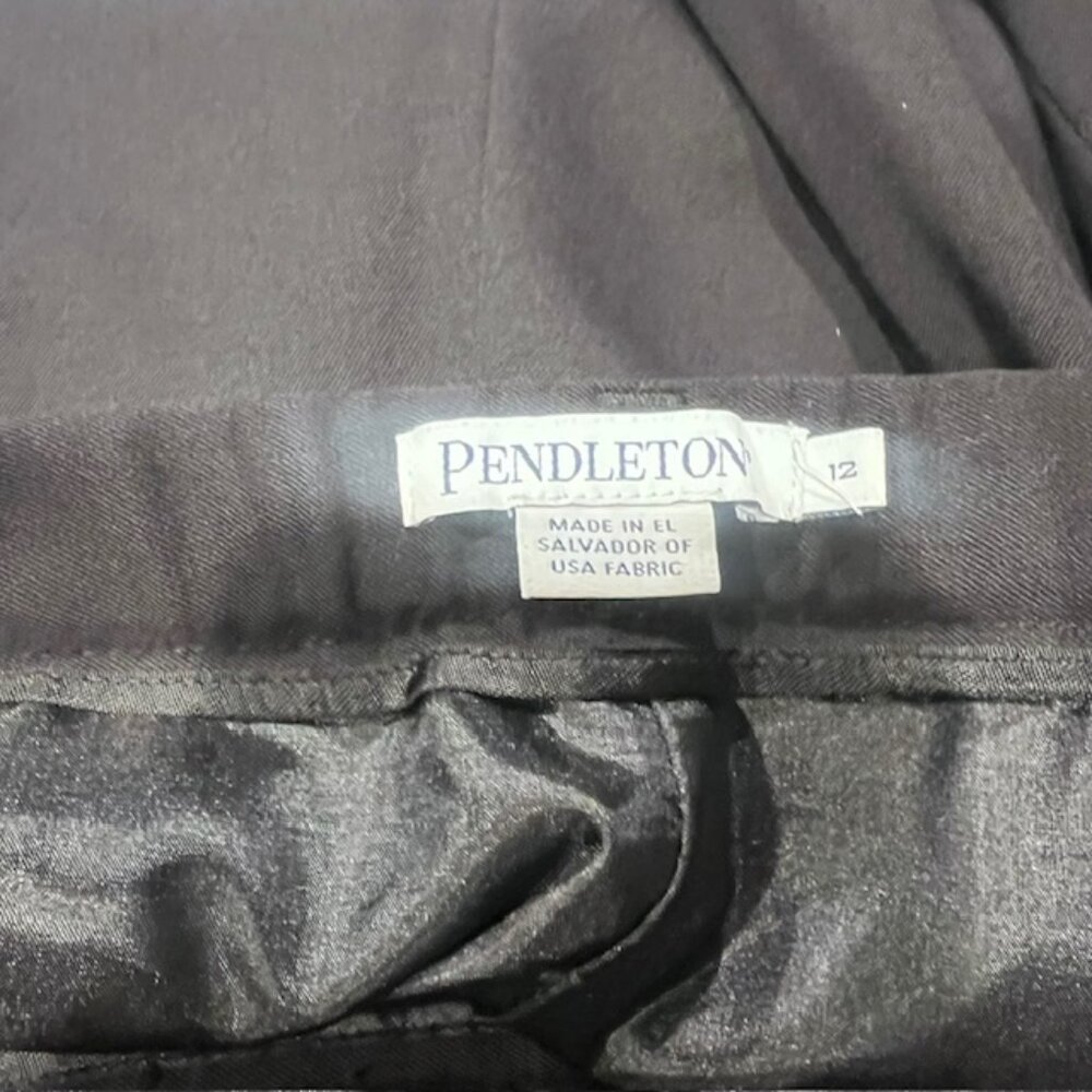 Pendleton Black Fully Lined Dress Pants Size 12 - image 8